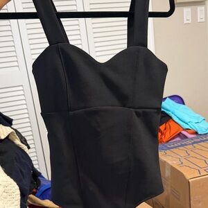 Abercrombie & Fitch Black Sleeveless Bodysuit
